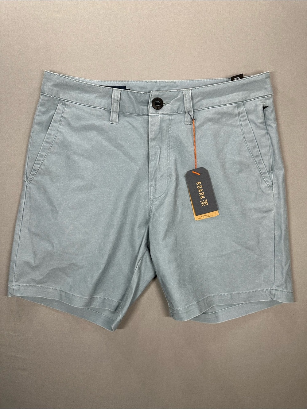 NWT Roark Porter Wash Short, 17" Outseam, Stone Blue - Mens 32
